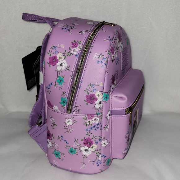 Loungefly Disney Robin Hood Kisses Floral Mini Backpack - Picture 7 of 8